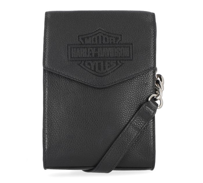 Harley-Davidson Women's Iconic Bar & Shield Chain Crossbody Bag, Black