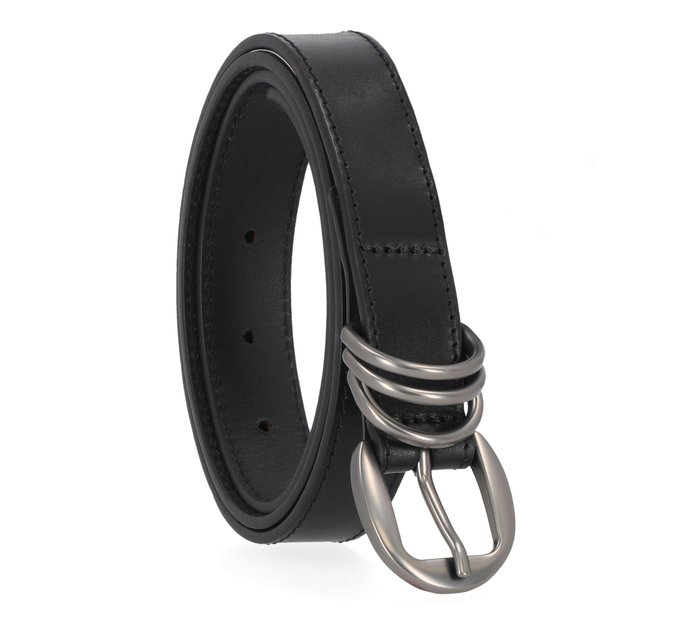Black Pebble Leather Strap - 1 inch (25mm) Wide - Choose Length