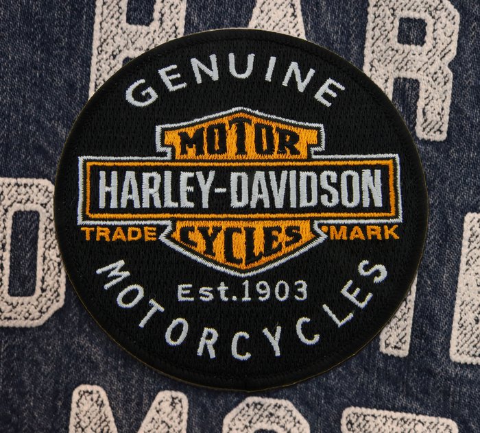 Harley Davidson Embroidered Patch Logo Embroidered Patch Iron on 2 Small 