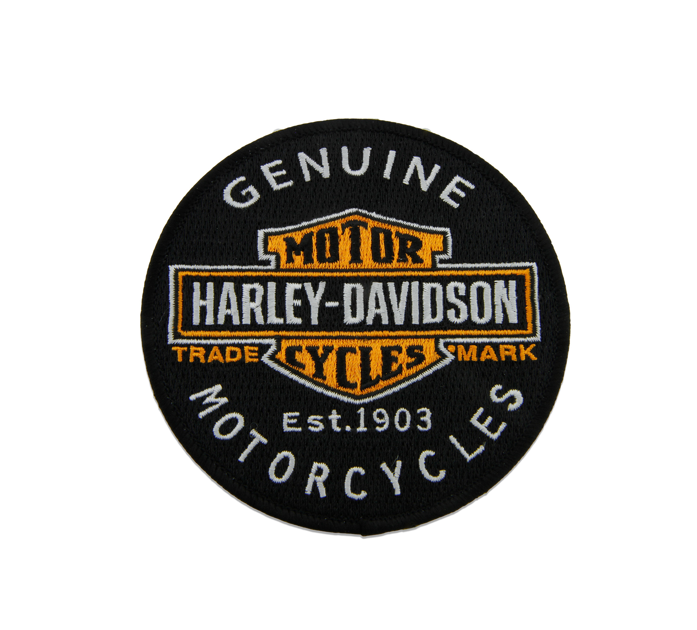 Harley Davidson Black White Grey Bar & Shield Patch New - beyond