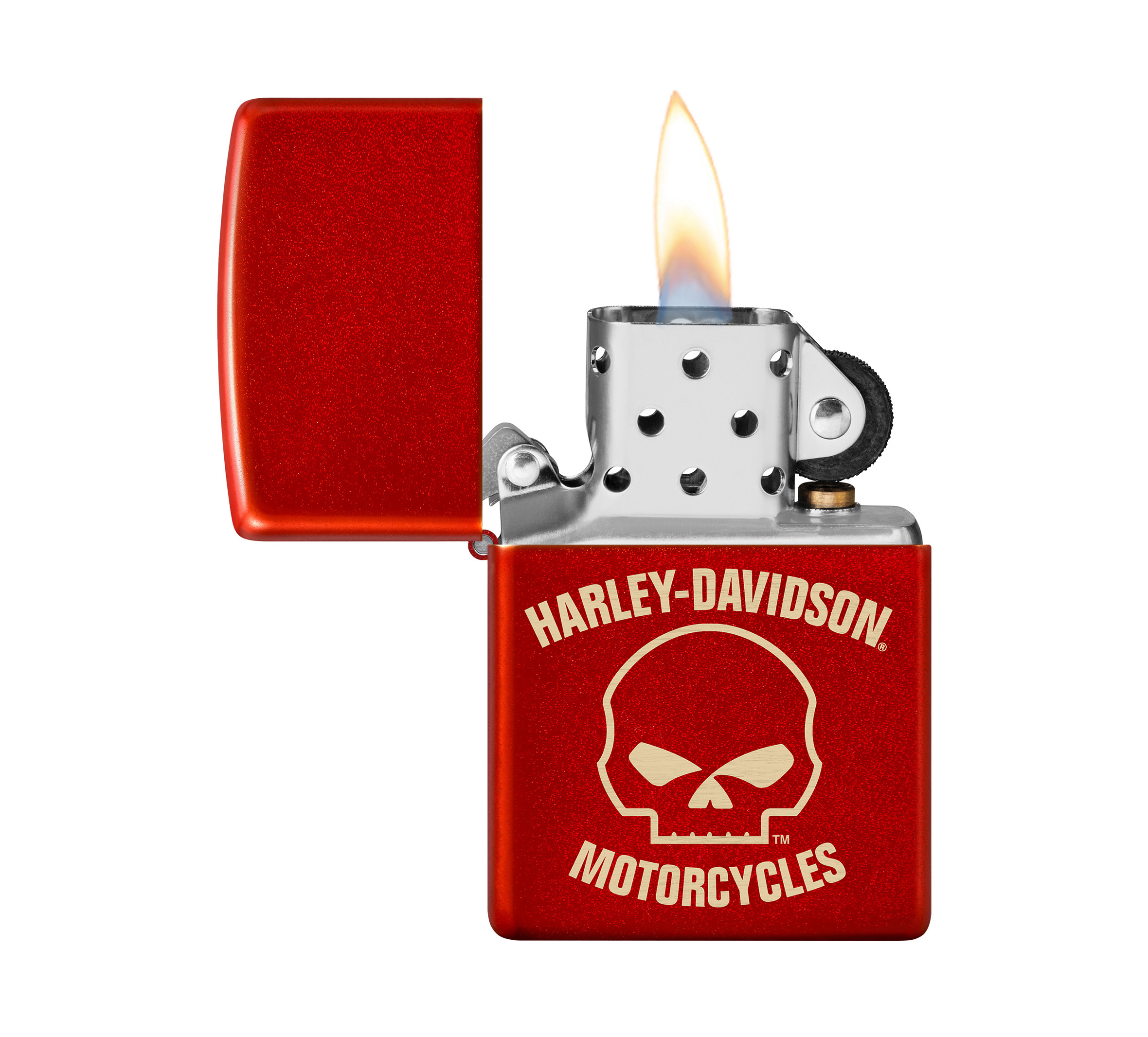 Harley Davidson Willie G Skull Laser Metallic Red Windproof