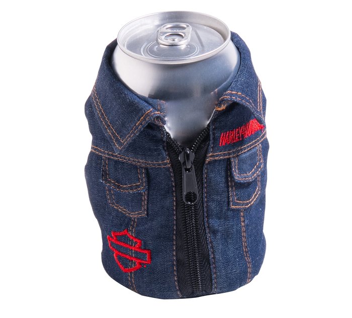 1970's Psychedelic Denim Can Cooler 1