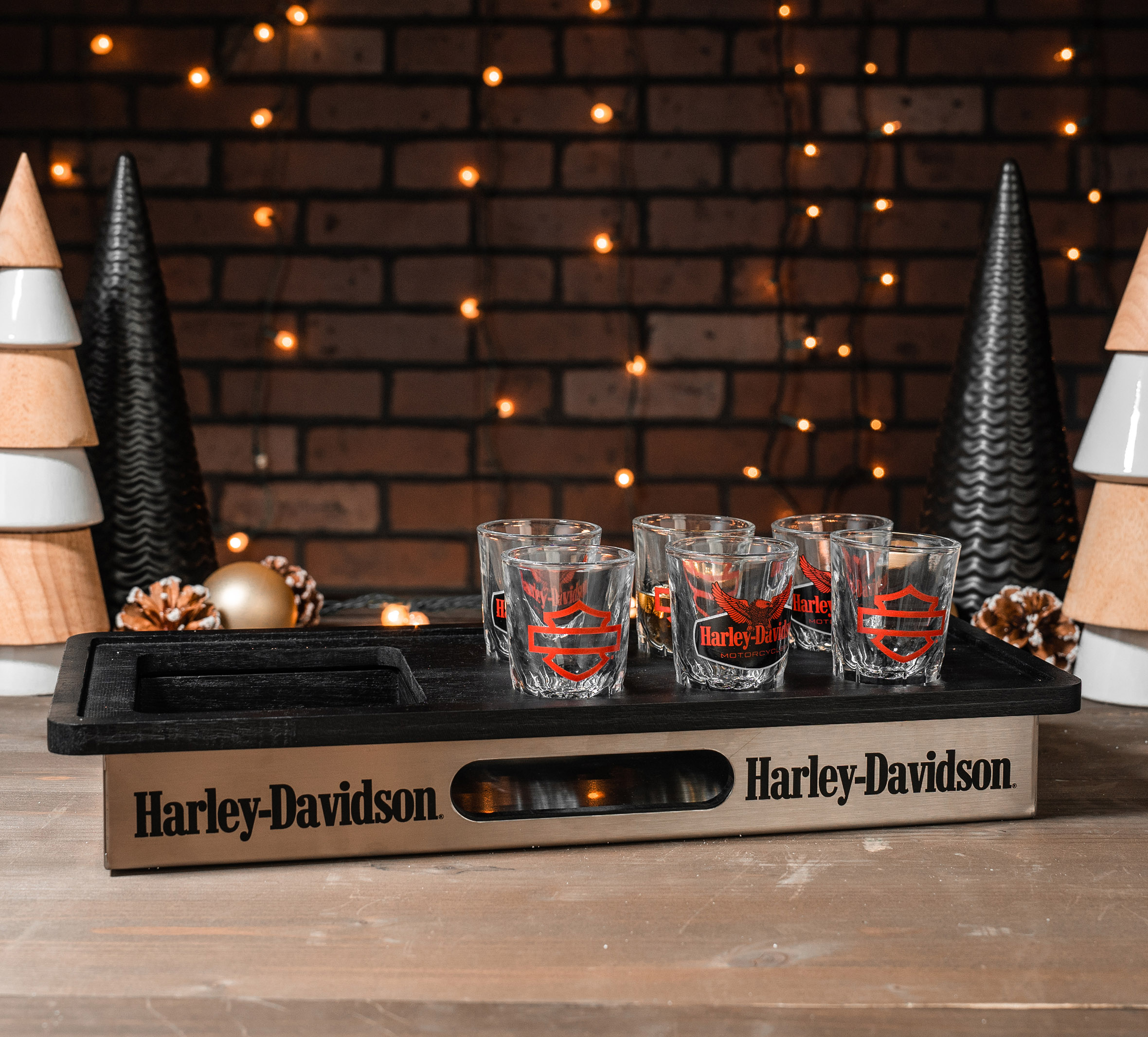 Harley davidson deals drinking glass set