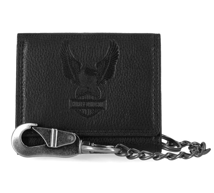 Eagle Trifold Wallet With Chain 1