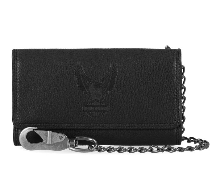 Eagle Trifold Trucker Wallet With Chain 1