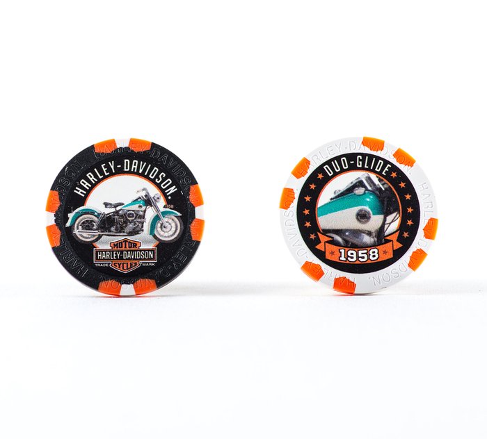 Limited Edition: Vintage Collectable Poker Chips Series 12 1950 Duo-Glide 1