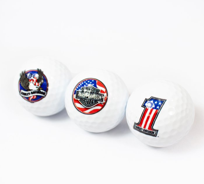 H-D Collector's Edition Patriotic Golf Ball Tri-pack 1