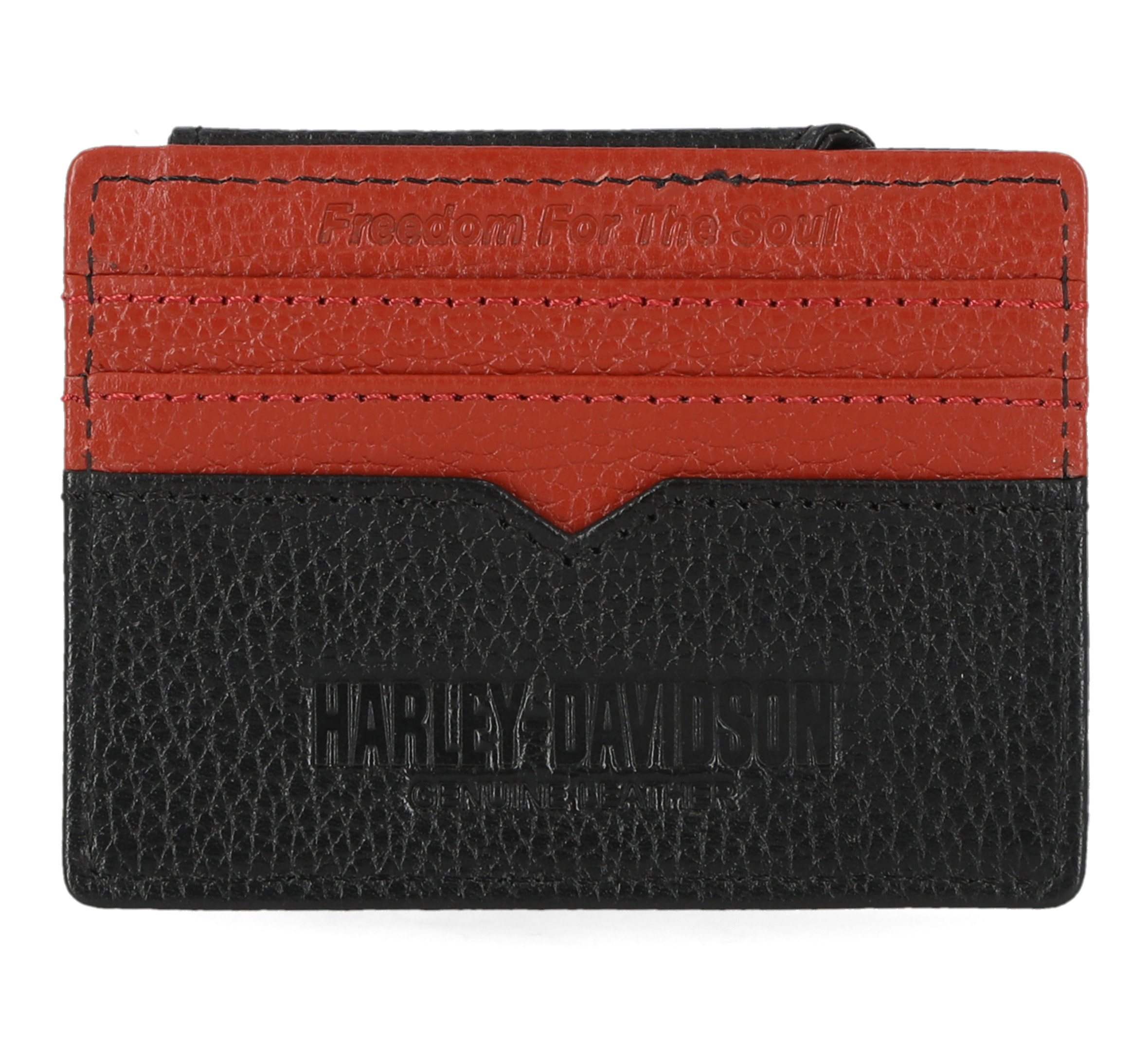 Mens Bar Shield Core Pebble Card Case Wallet Harley Davidson USA