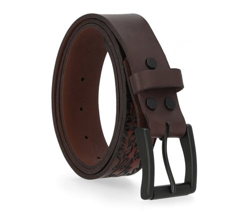 UES OFFICIAL ONLINE STORE]ROUND BUCKLE BELT BROWN