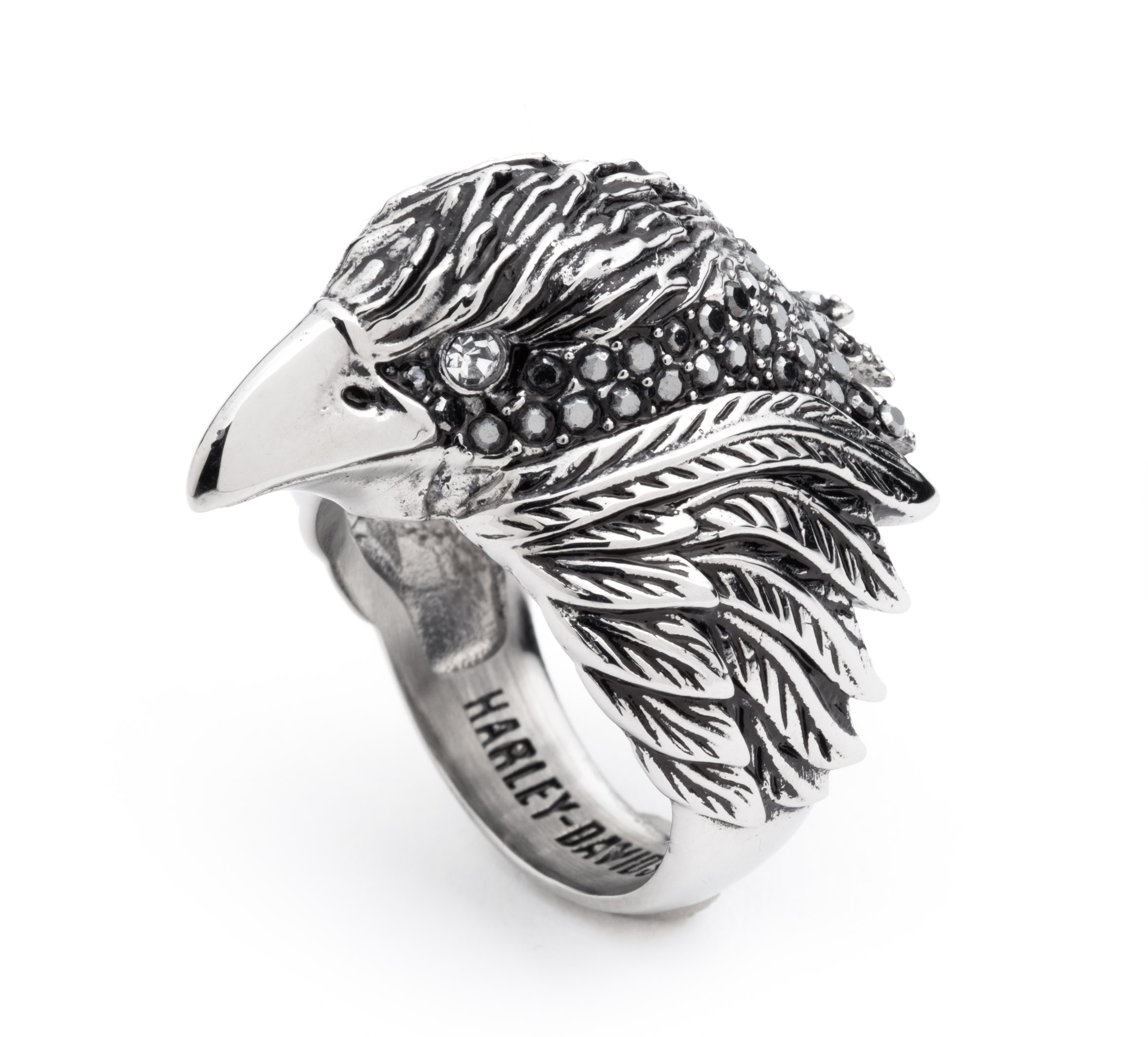 Men's Oxidized Patriotic US American Bald Eagle Ring in Sterling Silver |  Zales