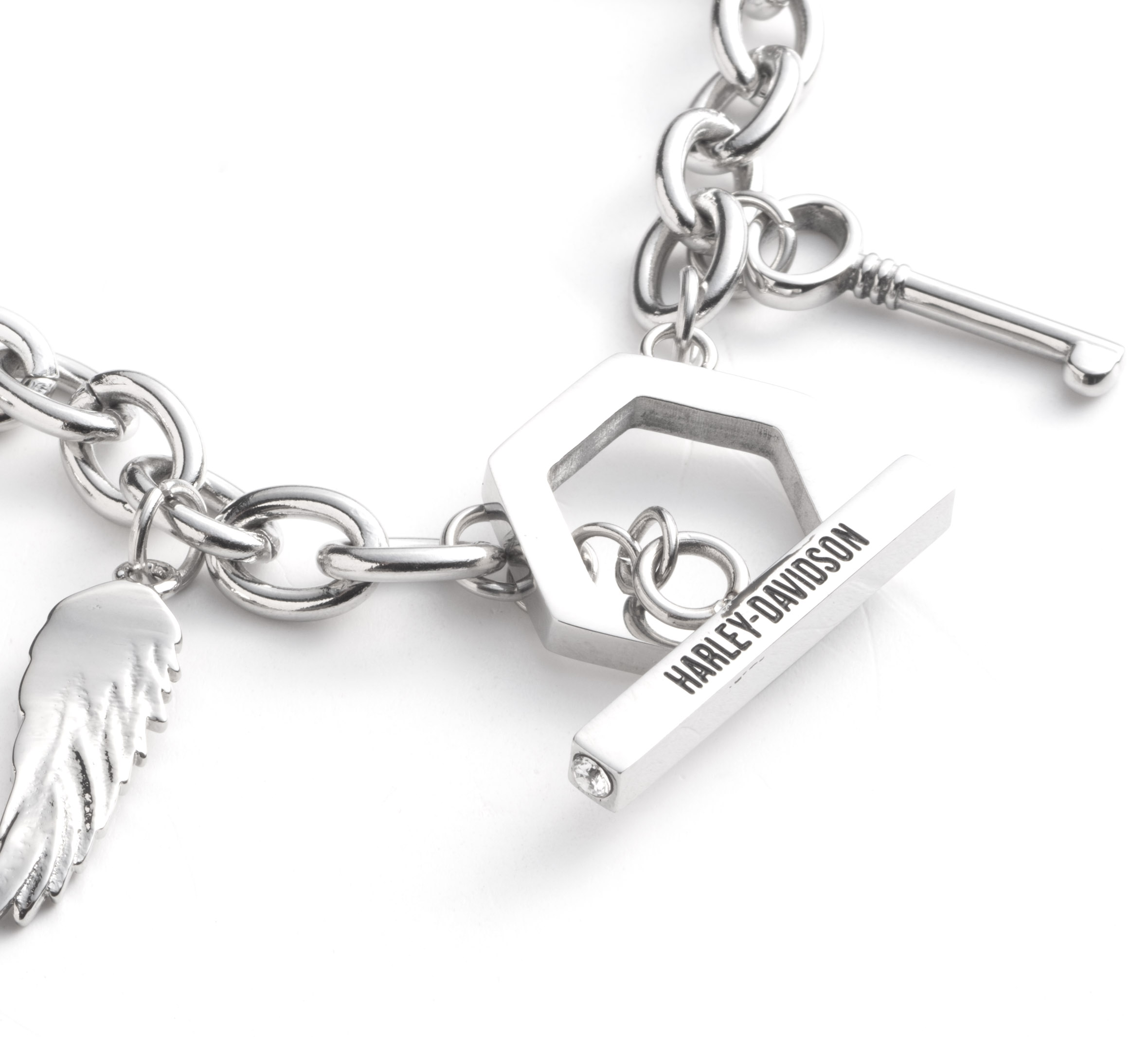 Women's H-D Motif Charm Bracelet