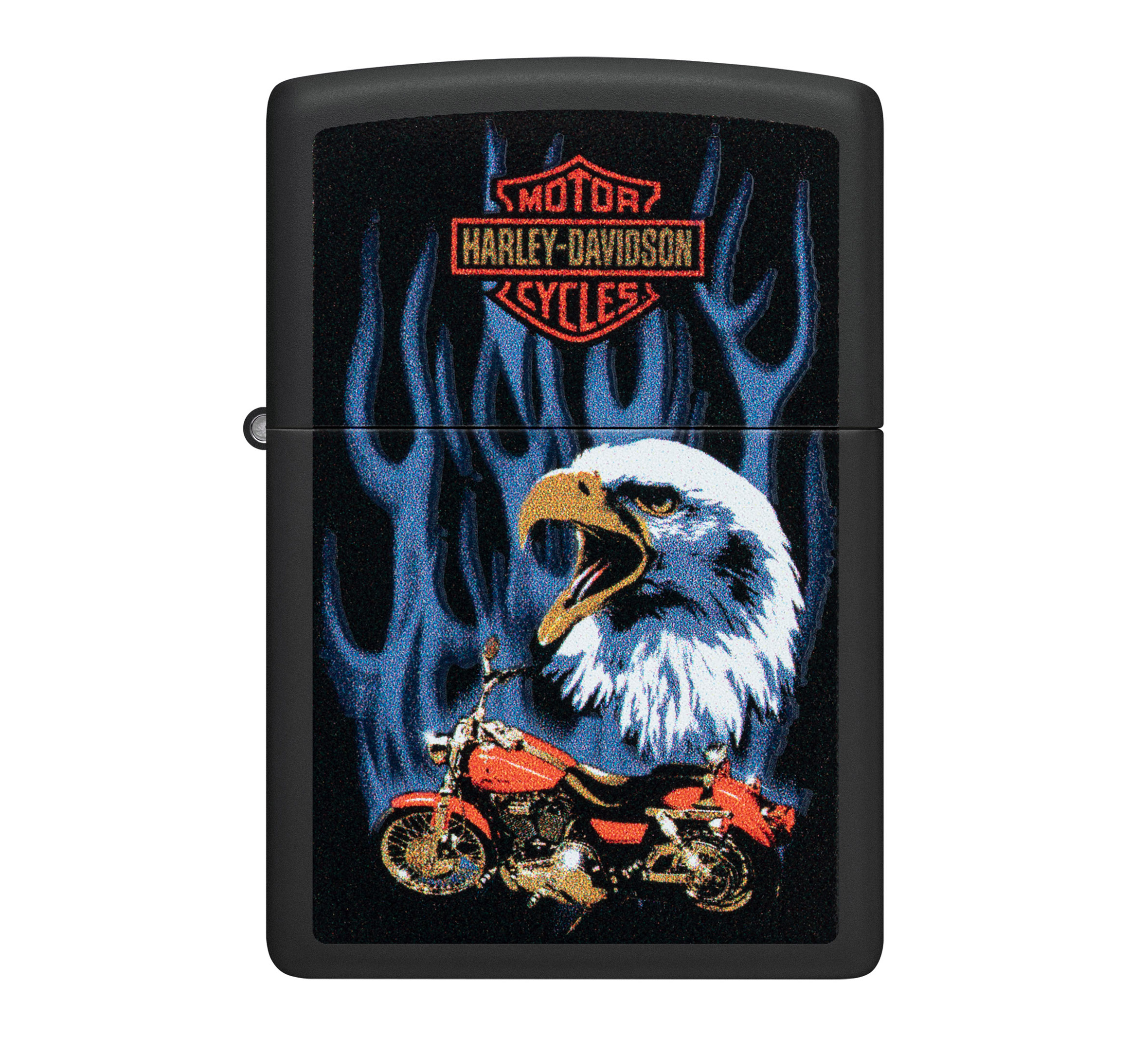 Zippo Lighter - Harley offers Davidson - Diamond Plate - Bar and Shield - Eagle Wings