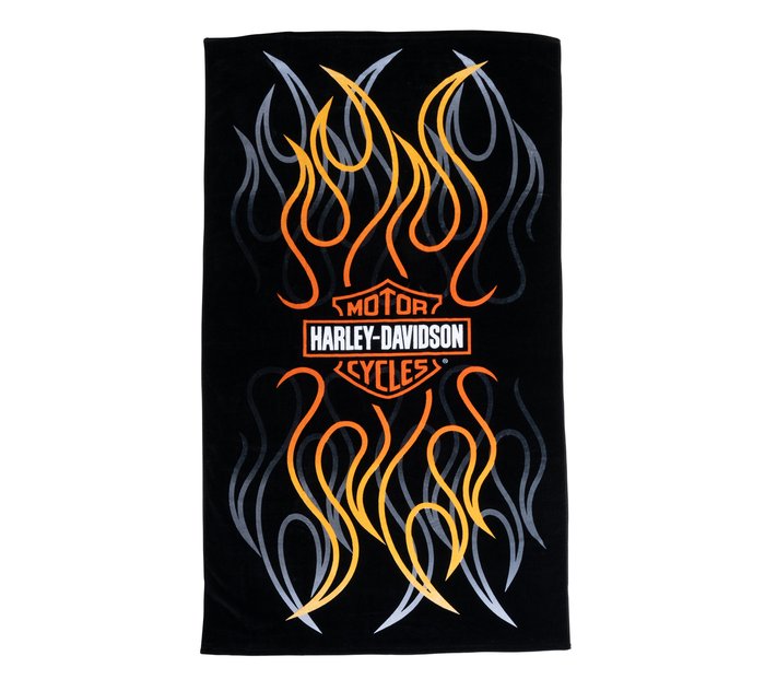 Bar & Shield Flames Towel 1