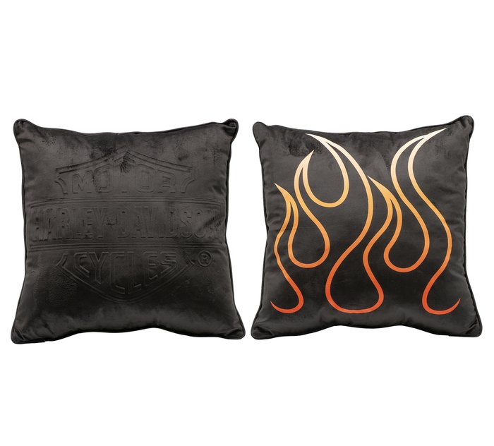 Bar & Shield Flames Pillow 1