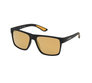 Casual Wayfarer Sunglasses, Black Frame with Gold Mirror