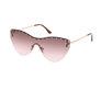Casual Cat-Eye Sunglasses, Light Gold Frame with Burgundy