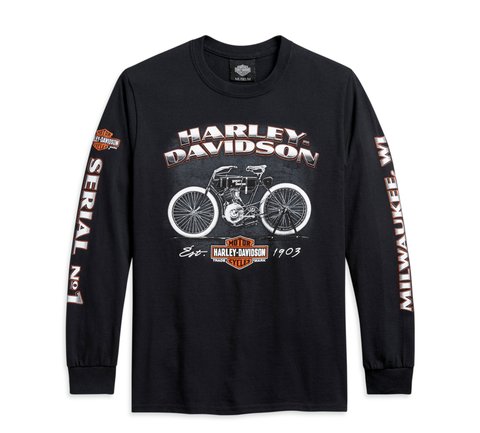 | #1 Tee Men\'s LS Harley-Davidson USA