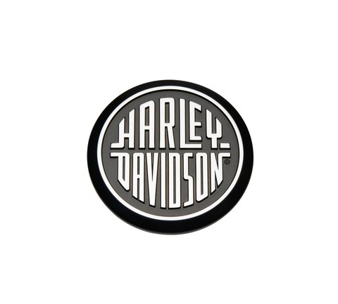  Harley-Davidson Autocollant en aluminium gravé pour réservoir  en V – Argent et noir – 12,7 x 17,8 cm.
