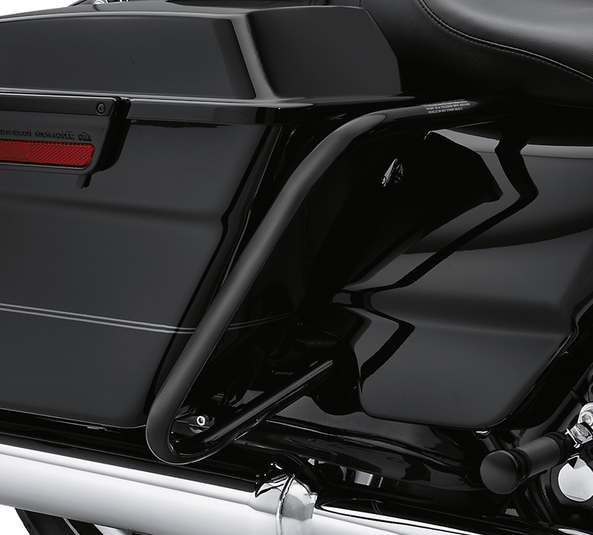 Gloss Black Rear Saddlebag Guard Kit 49283-09 | Harley-Davidson USA