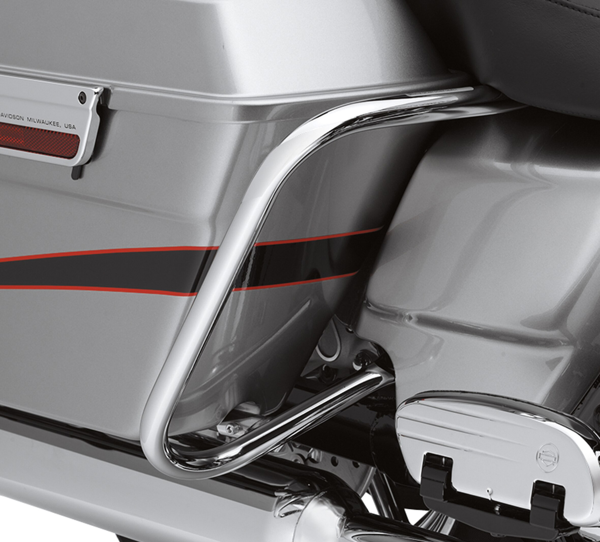 Street glide bag guards new arrivals