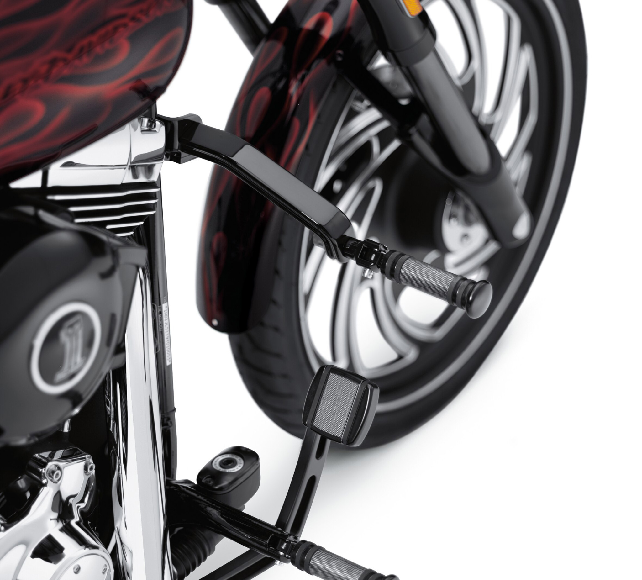 Frame mounted highway shop pegs for harley davidson