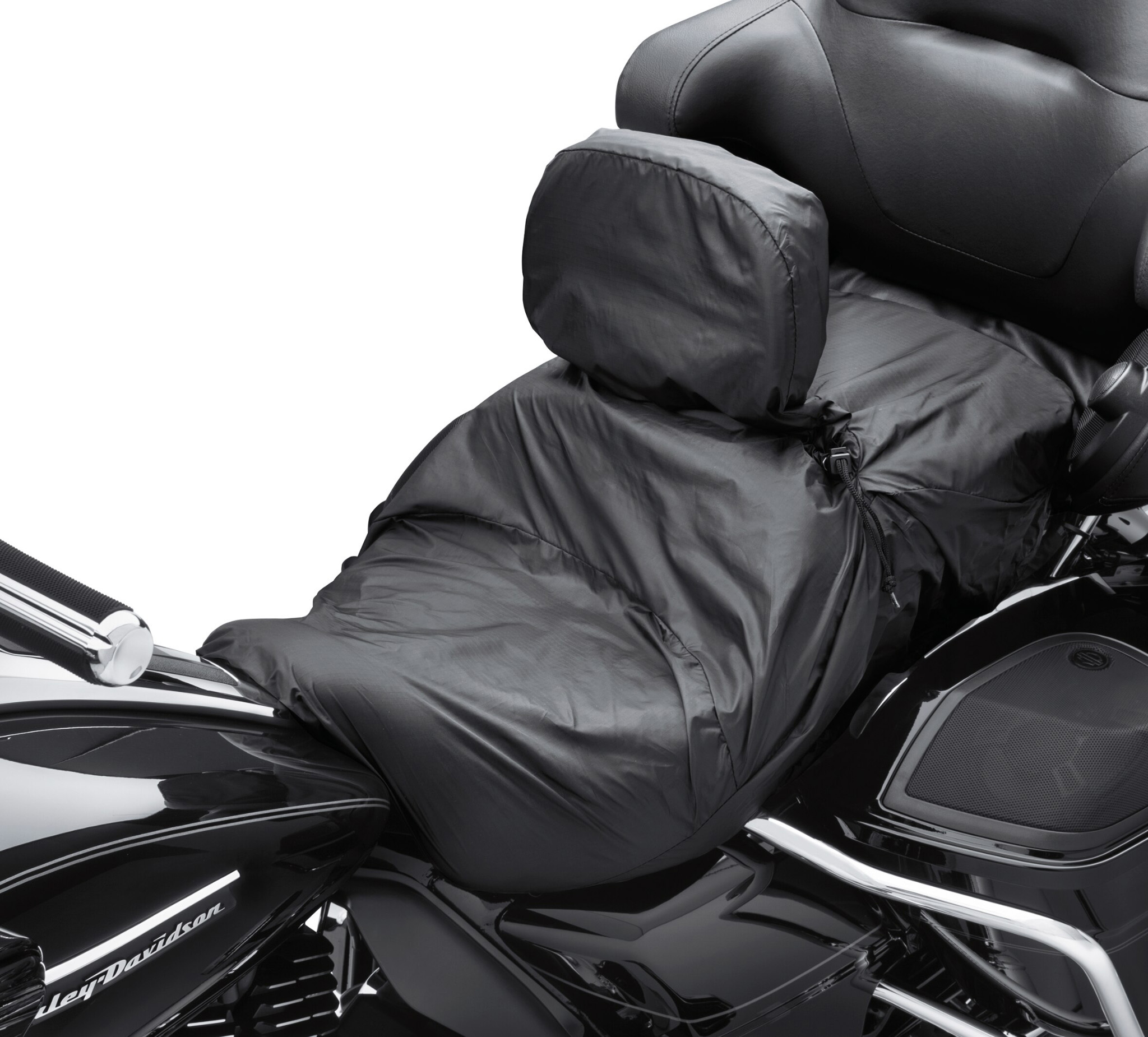 Touring Seat Rain Cover with Rider 
