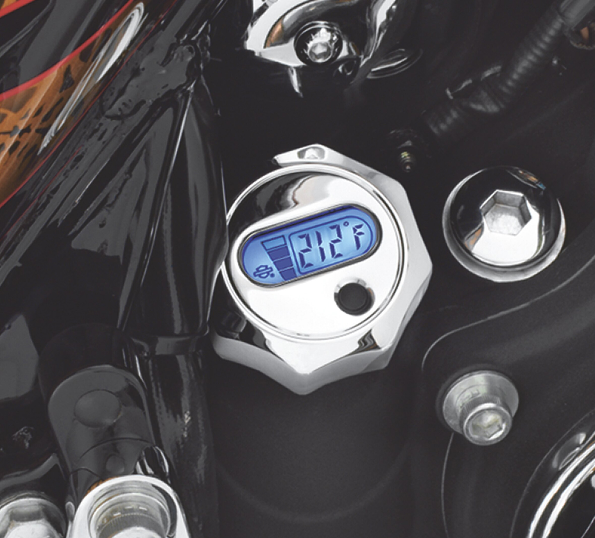 Oil Level and Temperature Dipstick with Lighted LCD Readout