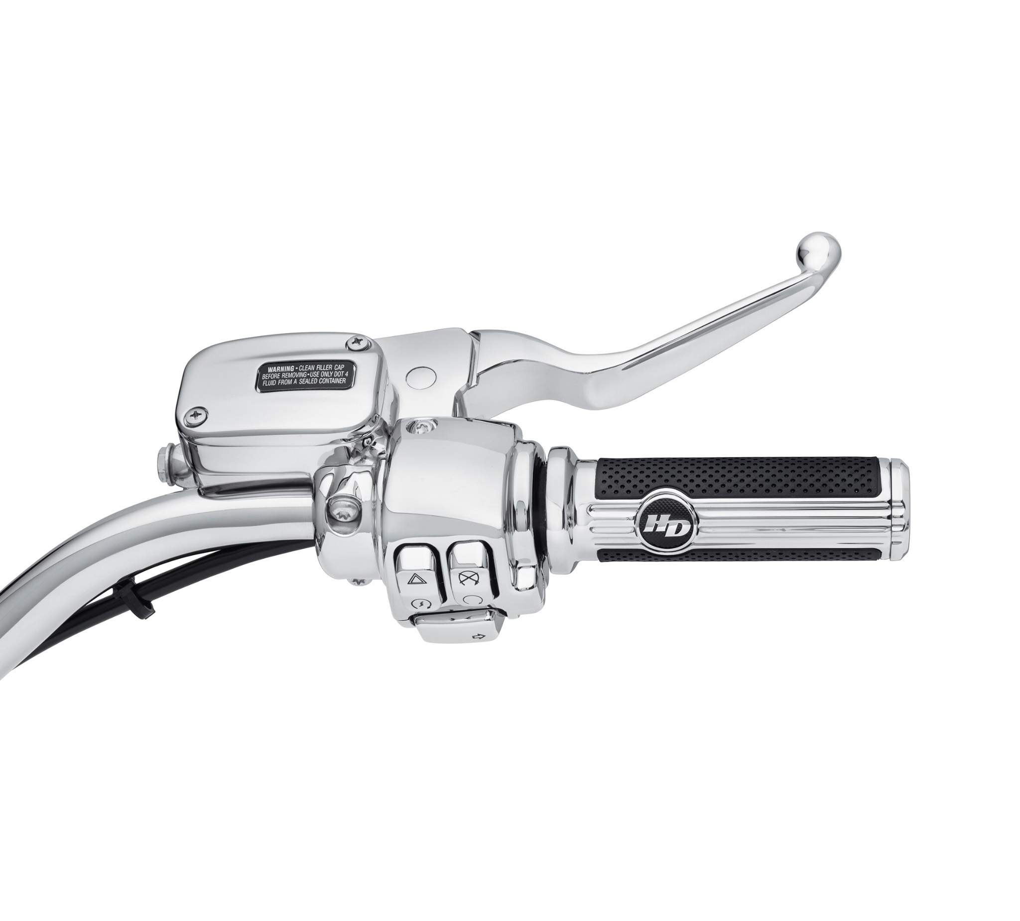 Clutch Bracket and Master Cylinder Reservior Kit - Chrome | Harley