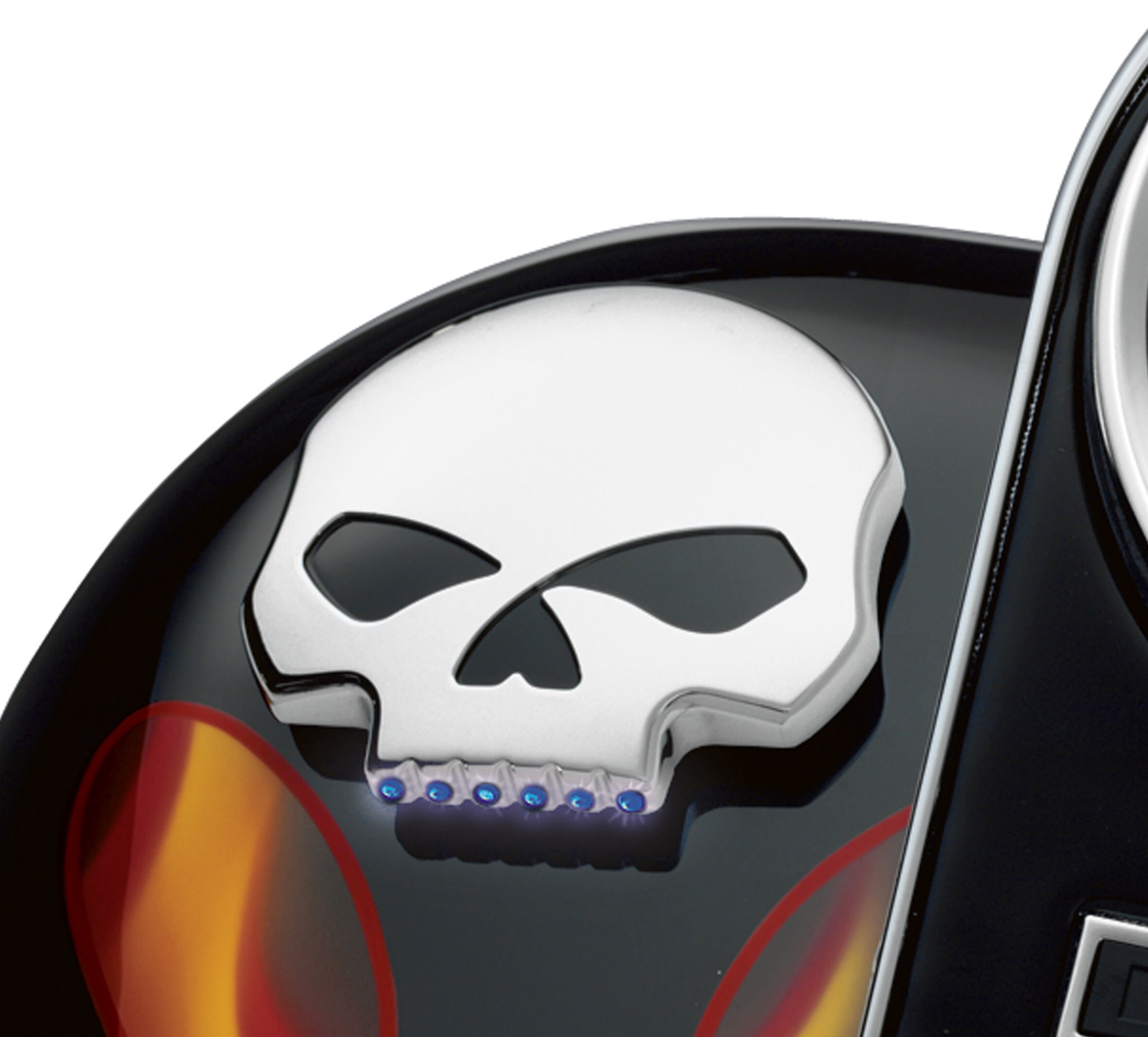 harley davidson skull fuel gauge