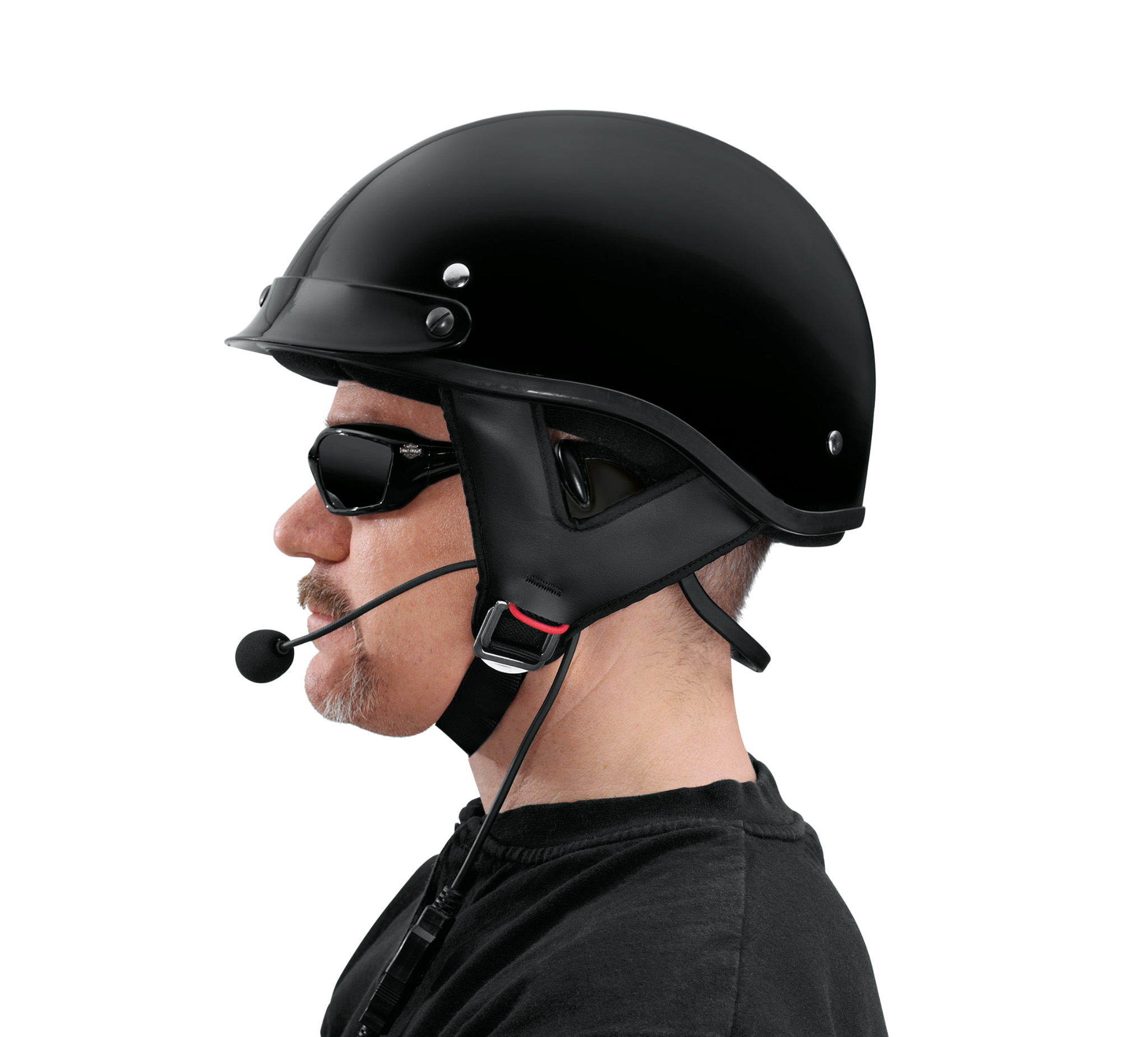 Harley half sales helmet headset