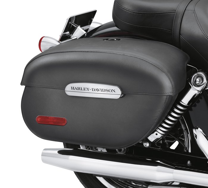 Rigid Locking Leather Saddlebags 91615-09A | Harley-Davidson USA