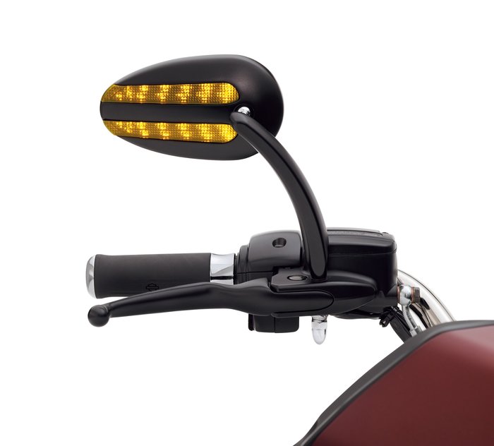 Harley-Davidson Mirror with Auxiliary Running Light/Directional Indicator