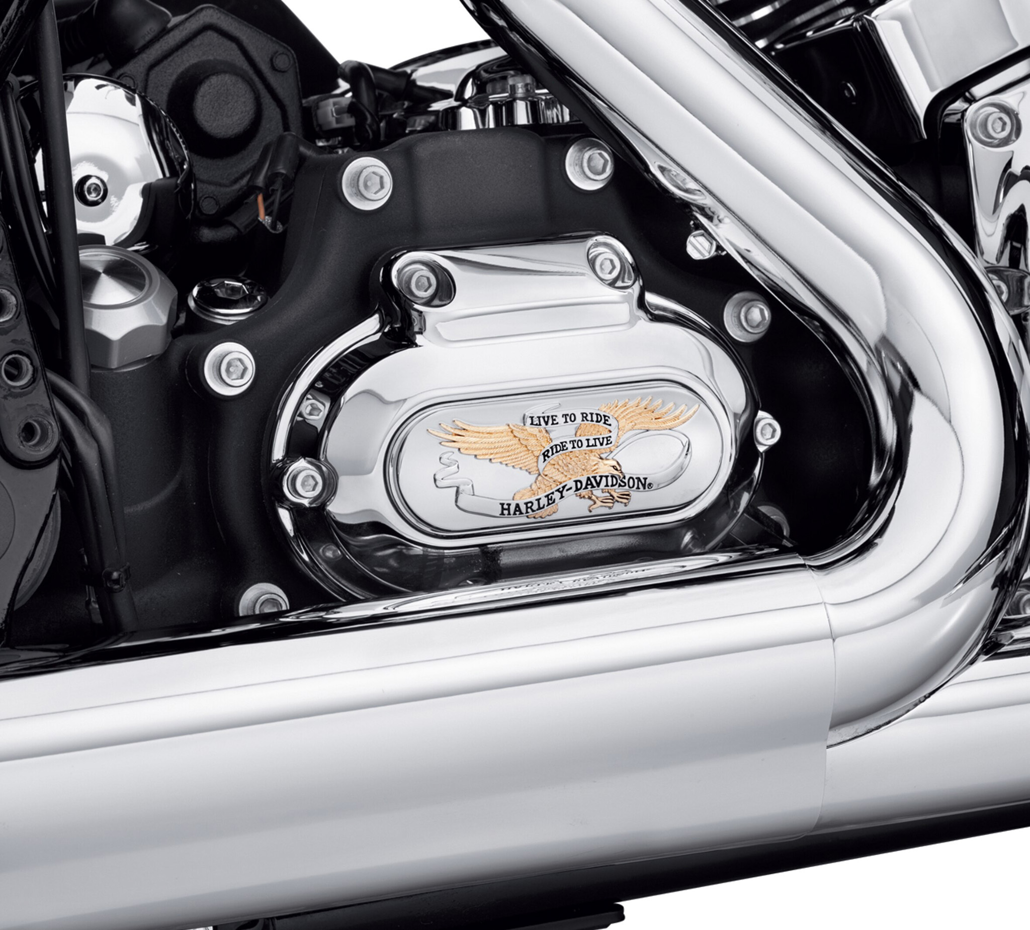 Live To Ride Transmission End Cover Trim | Harley-Davidson USA