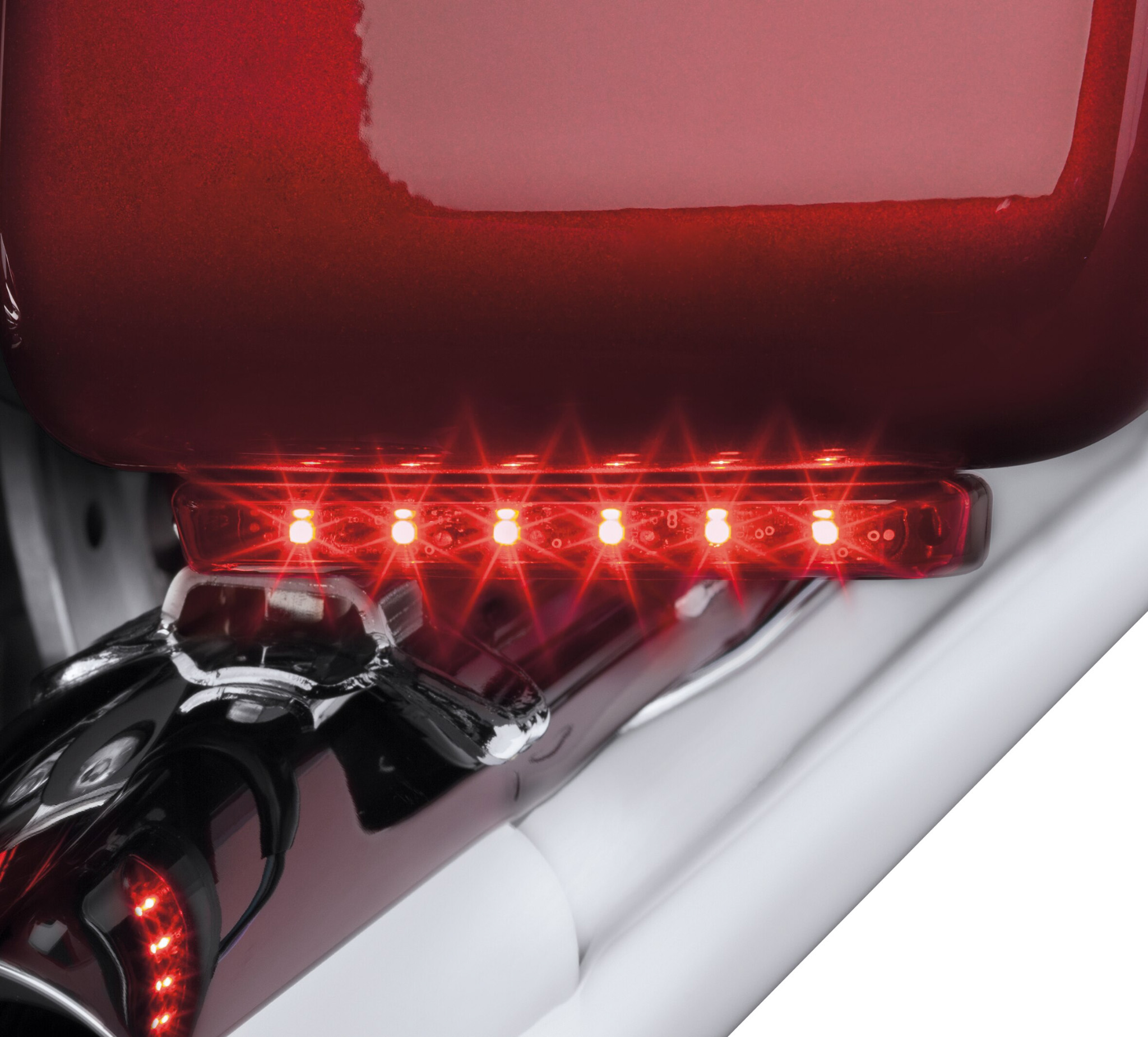 Electra Glo Stealth Auxiliary LED Run/Brake/Turn Lamp - Red Lens 