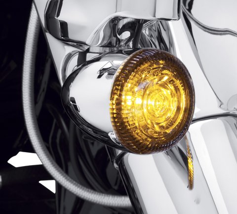 HDBUBALUS moto 10mm noir LED frein clignotant lumière clignotant indicateur  adapté pour Harley Cruiser Chopper Chrome : : Auto et Moto