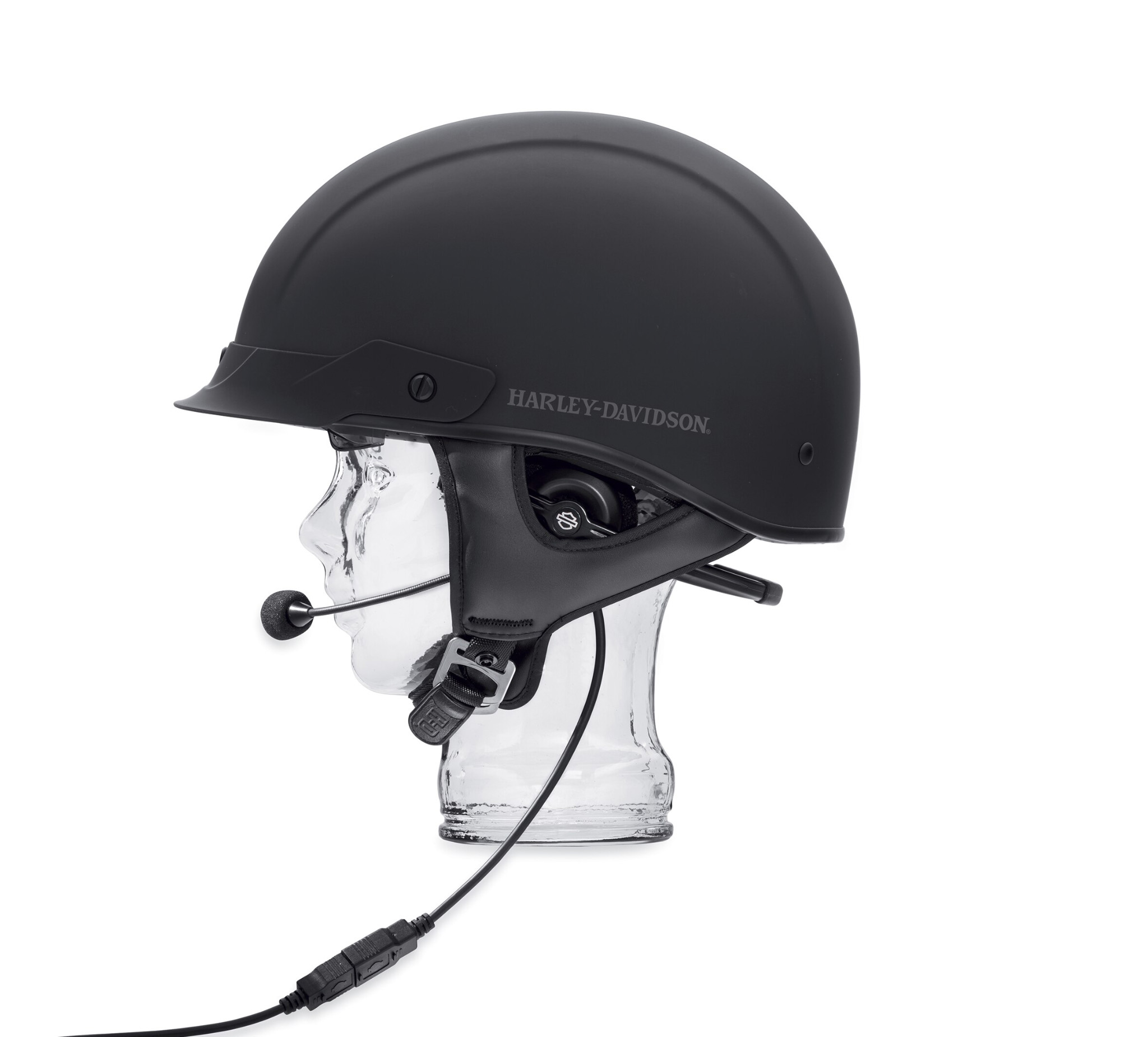 Harley davidson hot sale half helmet headset