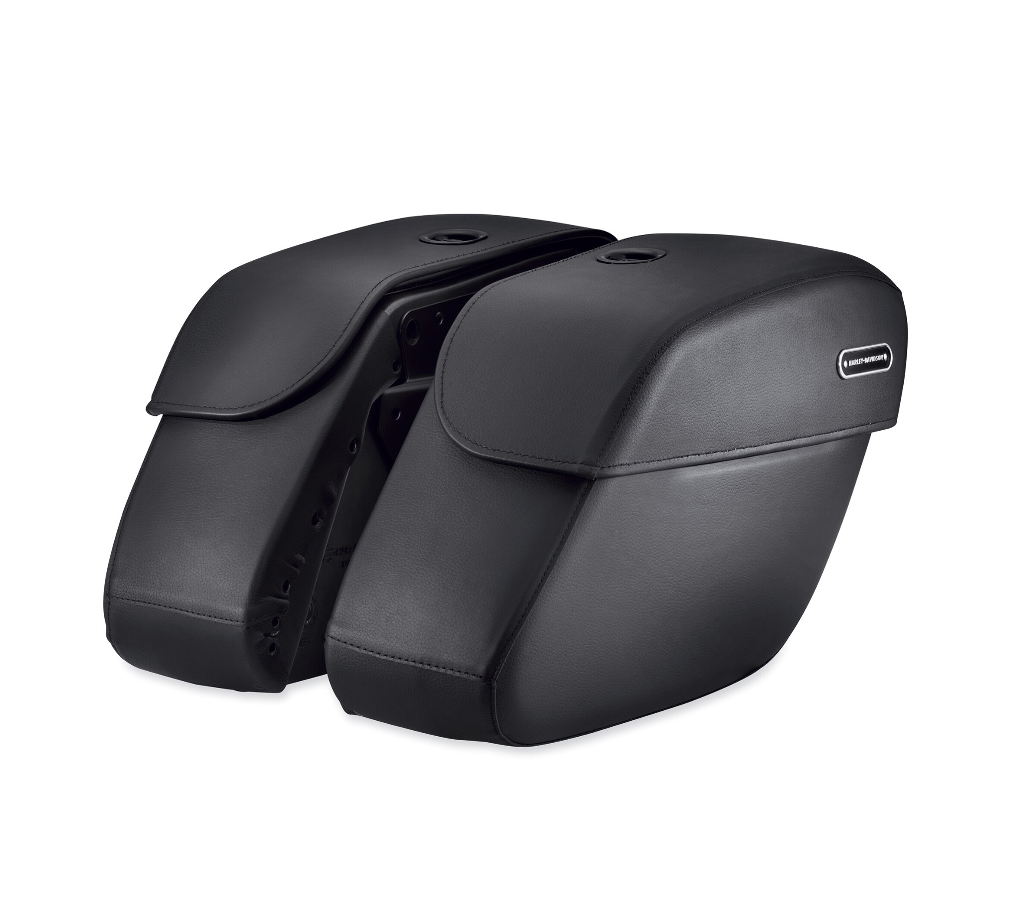 Rigid Leather Locking Saddlebags