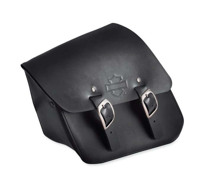Harley-Davidson black leather satchel side bag straps saddlebag purse  motorcycle