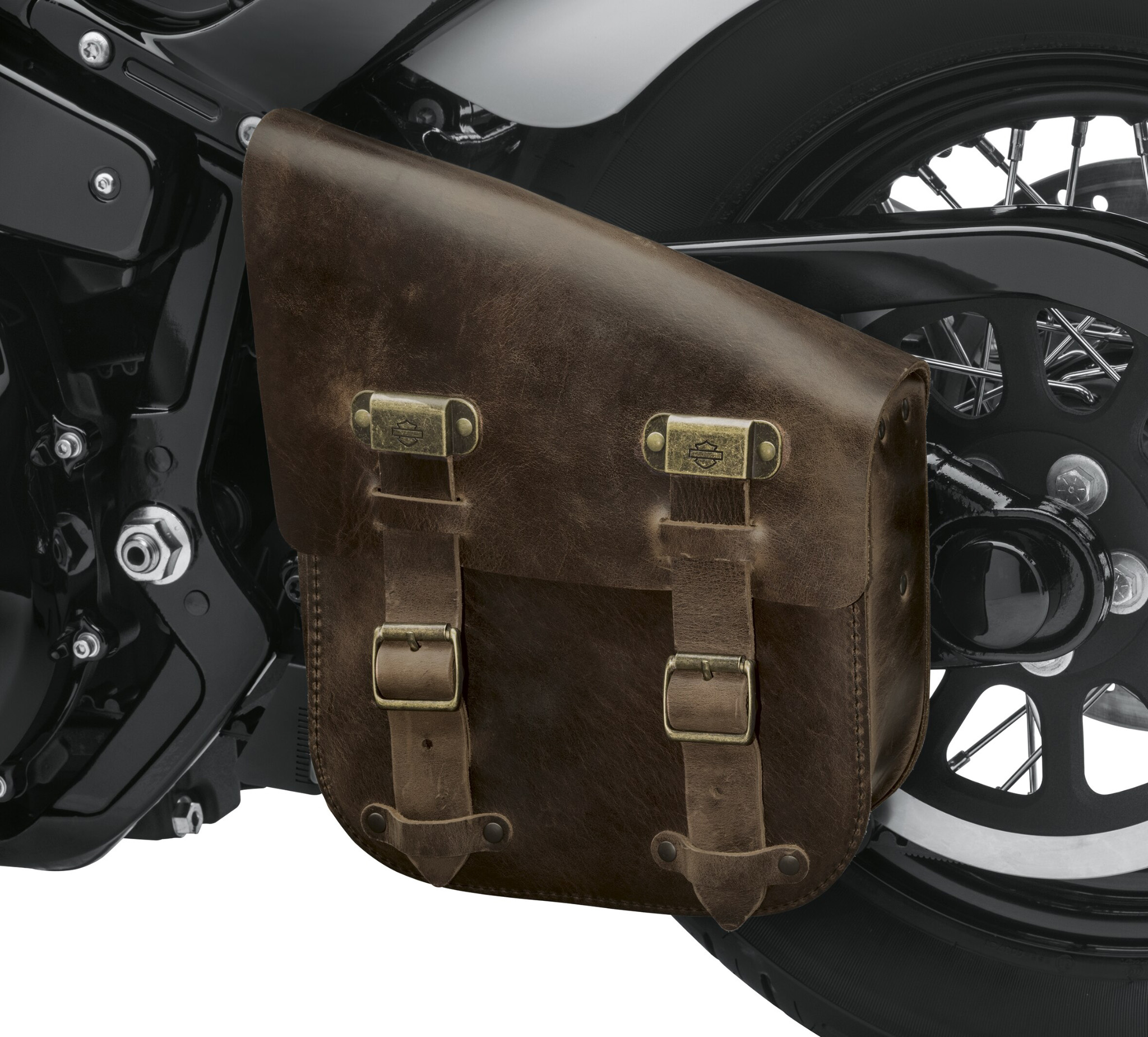 right sided swing arm bag