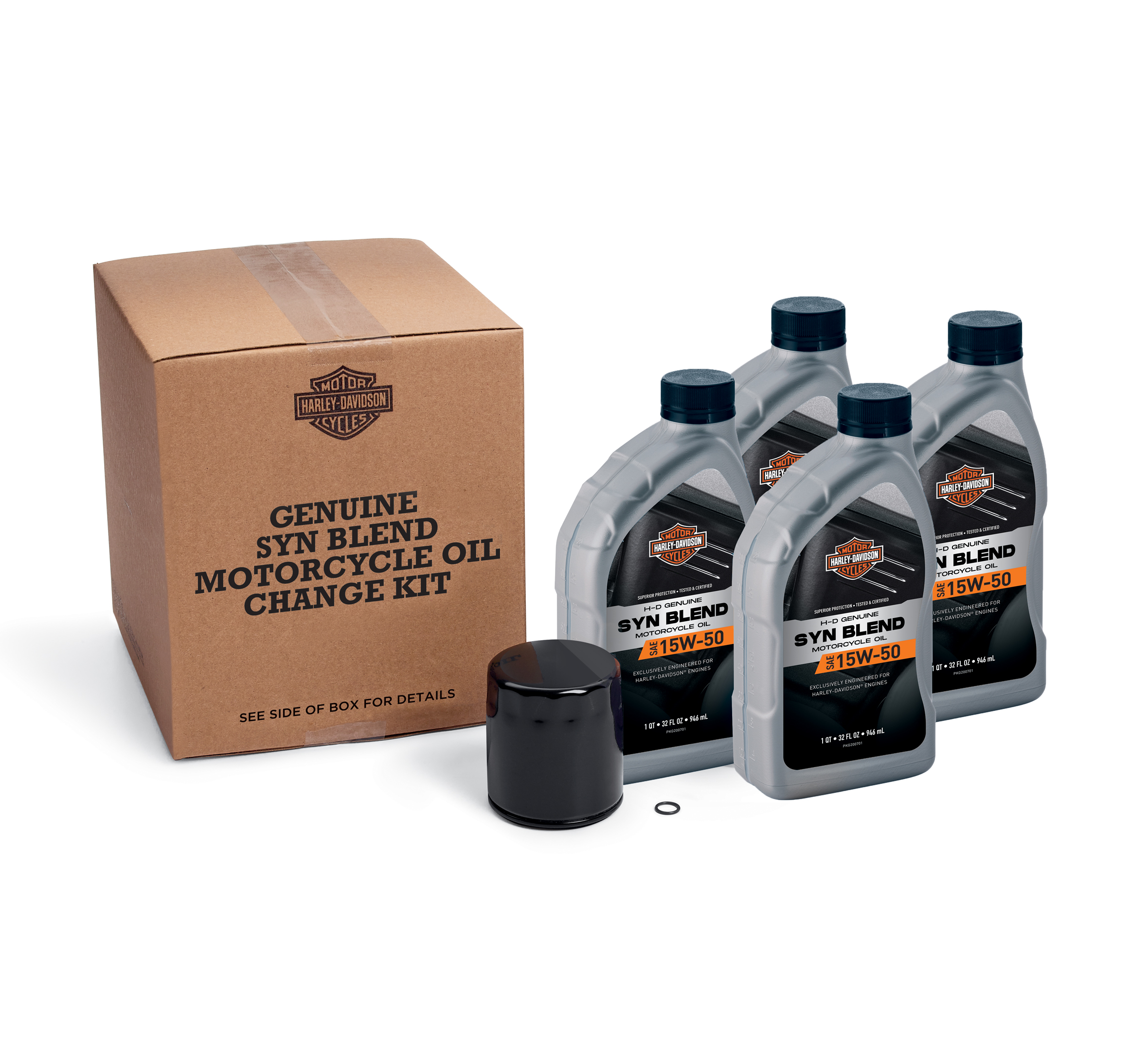 4 Qt. SYN3 Synthetic Motorcycle Lubricant Oil Change Kit 62600112