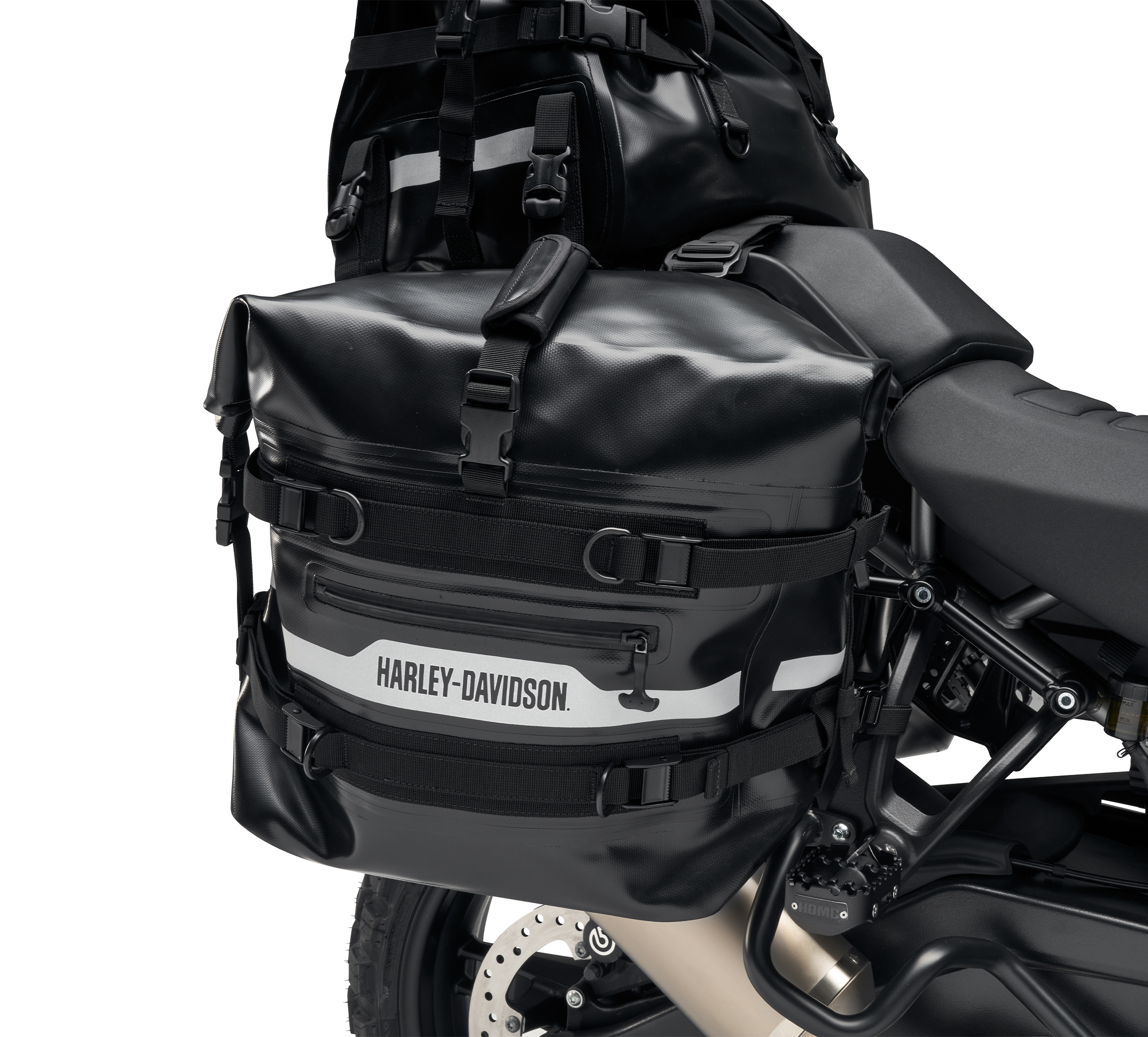 Harley Davidson Motorcycles Genuine Leather Black Backpack Purse 11 x 11