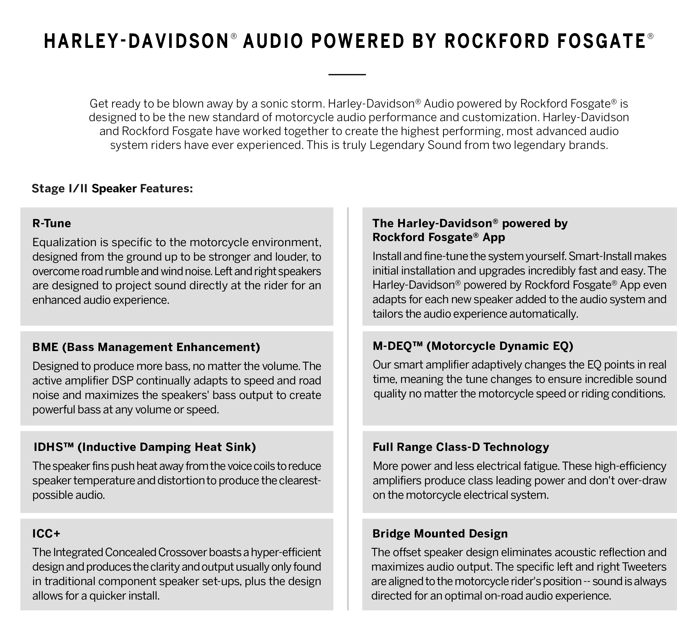 Harley-Davidson Audio powered by Rockford Fosgate - Stage I Tour