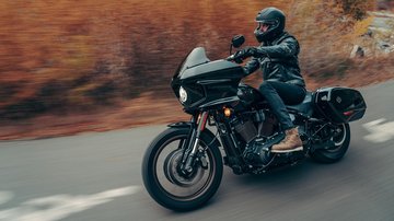 motorcycle going around a curve