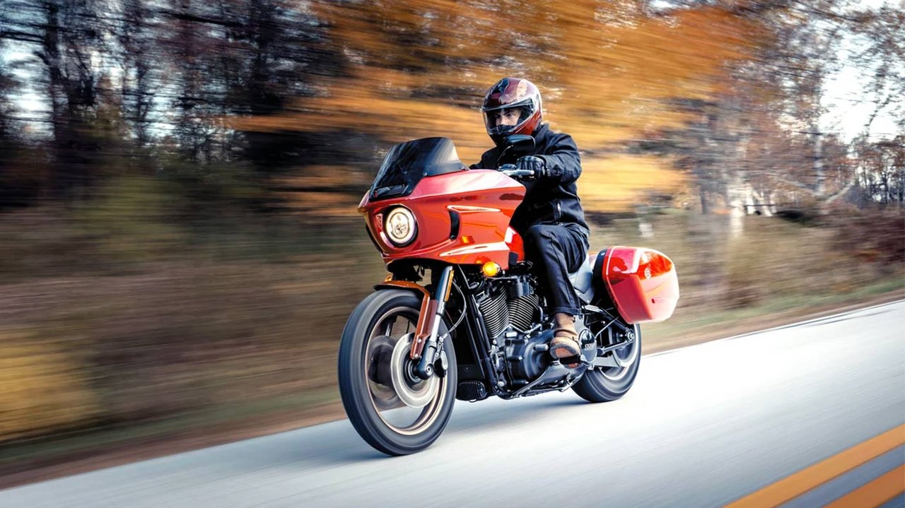 Man riding a motorcycle